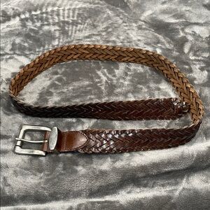 Perry Ellis Tan and Brown Braided Belt